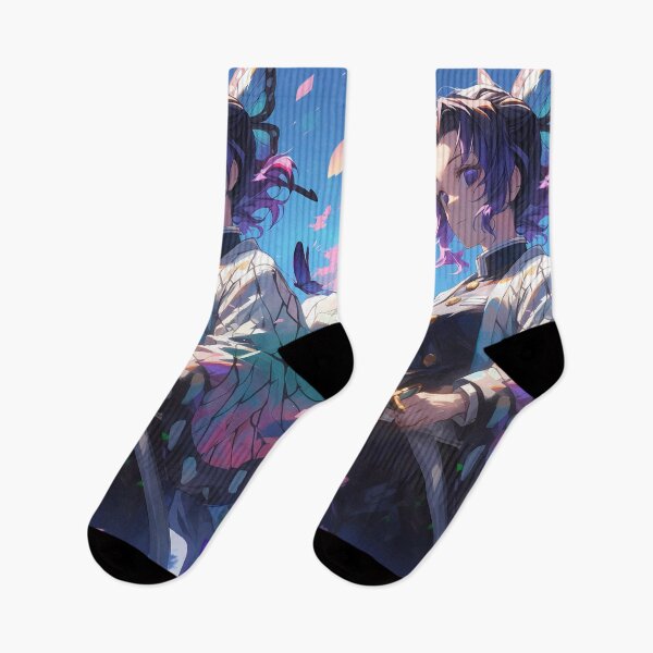 Item preview, Shinobu Kocho Demon Slayer Sakura Blue Sky Warrior Calm Butterfly Aura designed and sold by 108Recordings.
