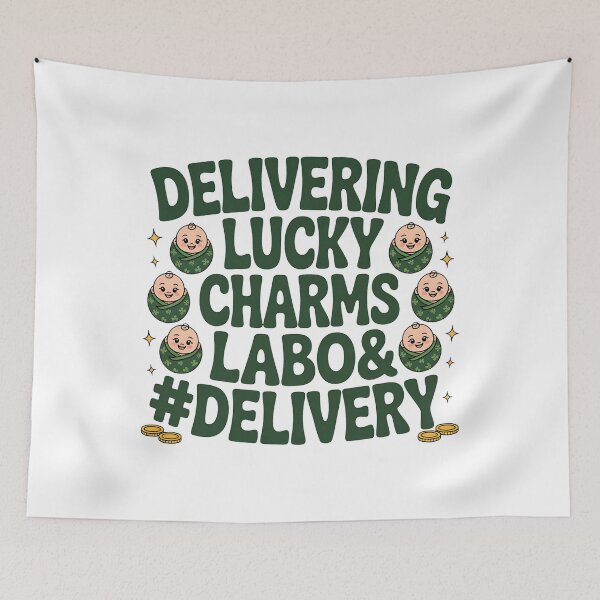 Item preview, Labor & Delivery Lucky Charm Nurse Shamrock St Patrick's Day designed and sold by BakeryDozen.