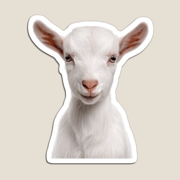 Item preview, Adorable Baby White Goat for Cute Goat lovers designed and sold by LazyOwlStore.