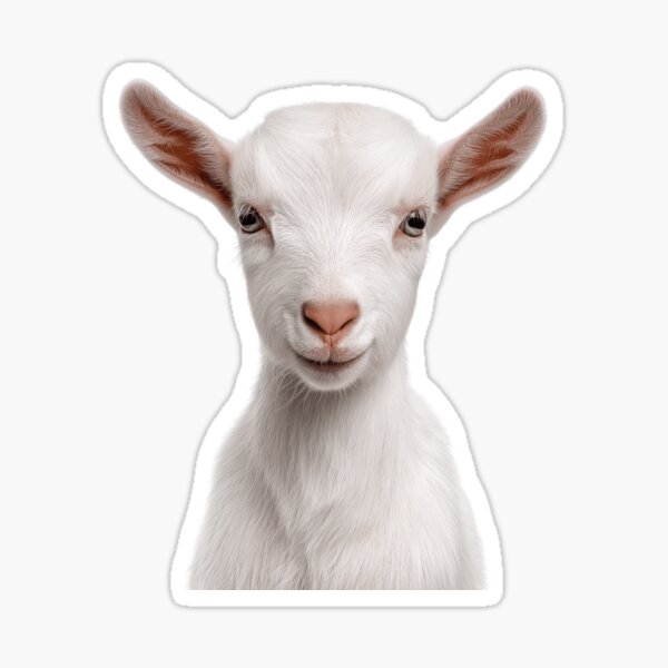 Item preview, Adorable Baby White Goat for Cute Goat lovers designed and sold by LazyOwlStore.