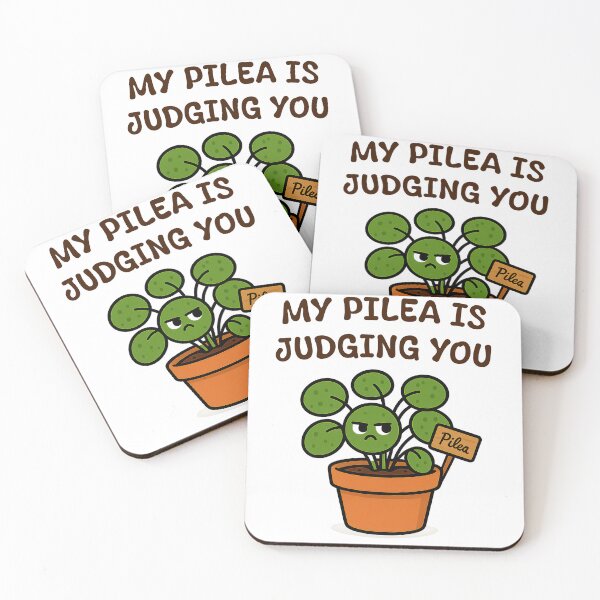 Item preview, My Pilea Is Judging You – Funny Houseplant Cartoon designed and sold by EdgyEdgeArt.