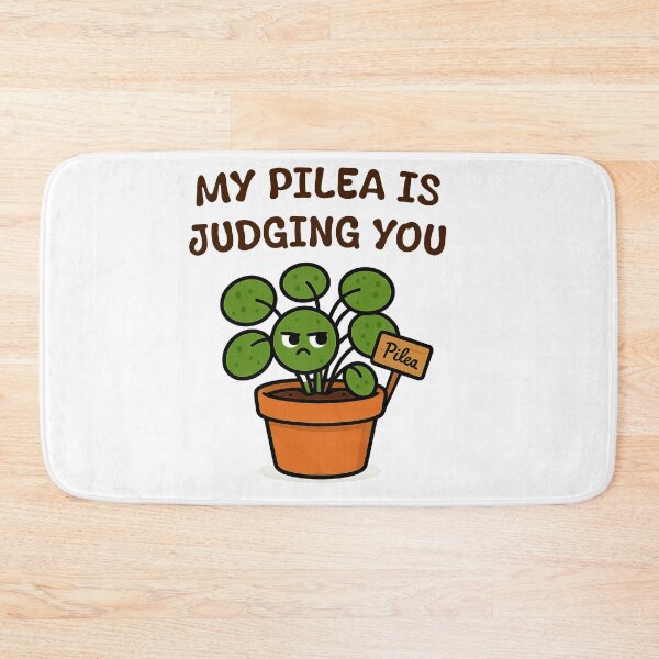 Item preview, My Pilea Is Judging You – Funny Houseplant Cartoon designed and sold by EdgyEdgeArt.