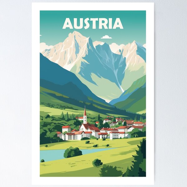 Item preview, AUSTRIA TRAVEL ART designed and sold by MarkedArtPrints.