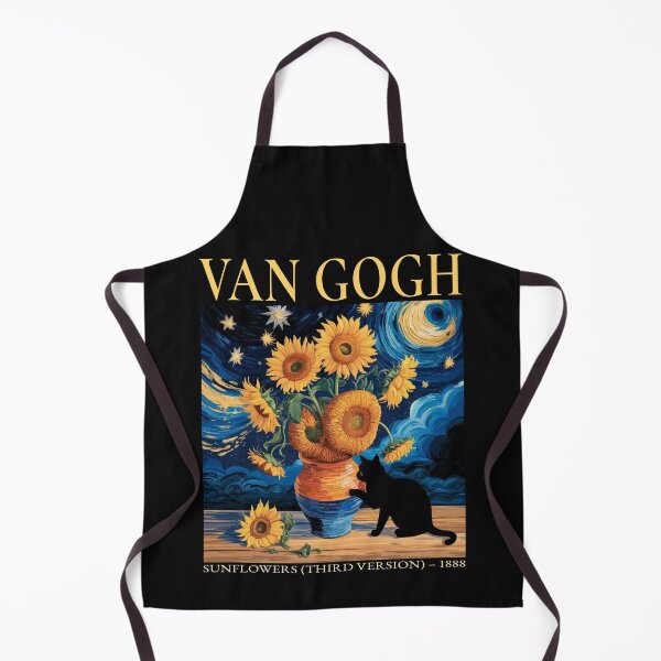 Item preview, Van Gogh Cat & Sunflowers – 1888 Tribute Art designed and sold by JayceTucker89.