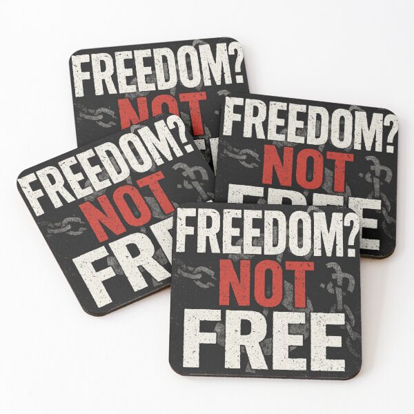 Item preview, Freedom Not Free Bold Statement Quote Art designed and sold by PunchMonkeyArt.