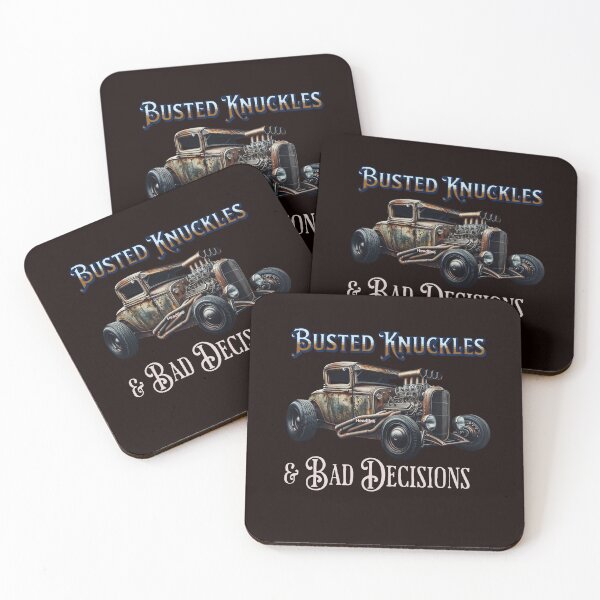 Item preview, Busted Knuckles and Bad Decisions Hoodie Hot Rod designed and sold by Friends Custom Creations.
