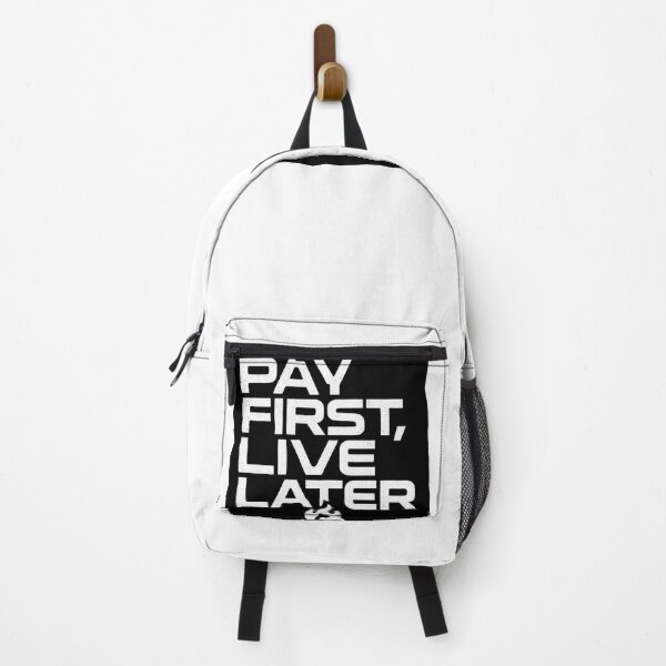 Item preview, Pay First Live Later Minimalist Quote Design designed and sold by PunchMonkeyArt.