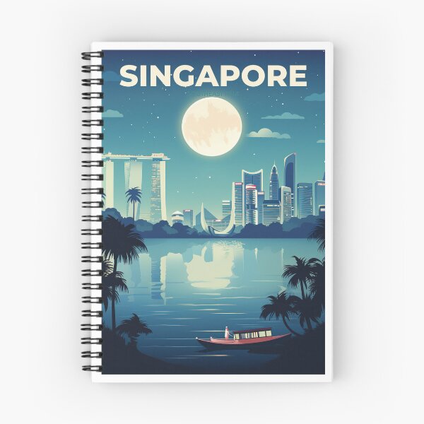 Aperçu de l'œuvre L'ART DU VOYAGE À SINGAPOUR créée et vendue par MarkedArtPrints.