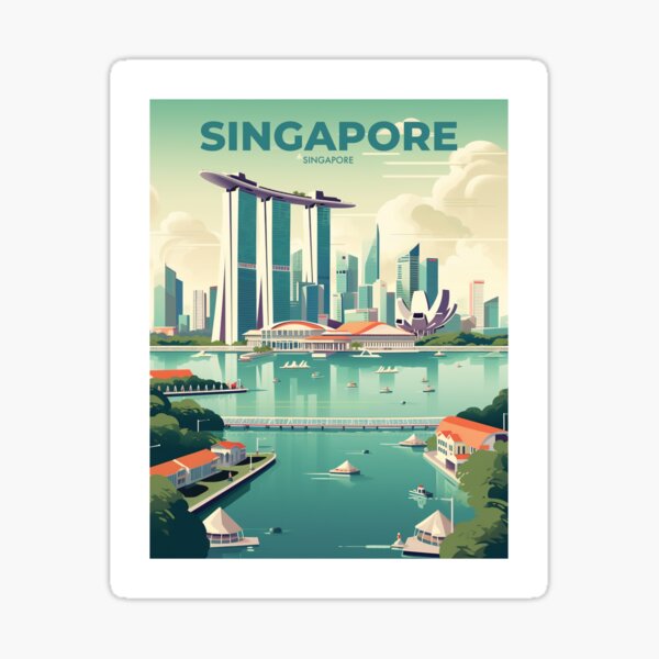 Item preview, SINGAPORE TRAVEL ART designed and sold by MarkedArtPrints.