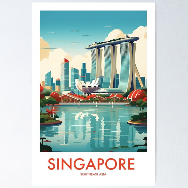Item preview, SINGAPORE TRAVEL ART designed and sold by MarkedArtPrints.