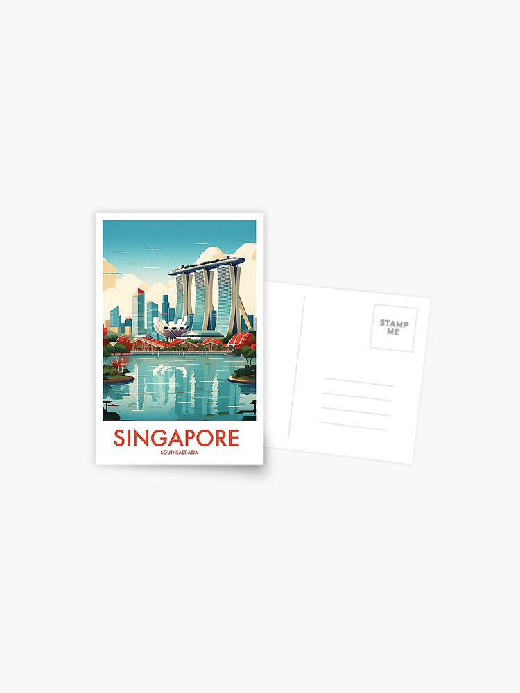 その他 scenery post cards of singapore SINGAPORE TRAVEL ART