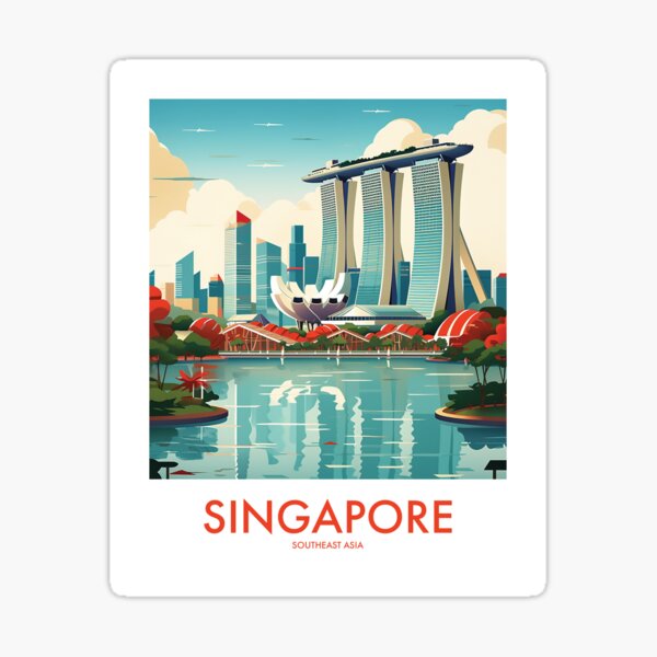 Item preview, SINGAPORE TRAVEL ART designed and sold by MarkedArtPrints.