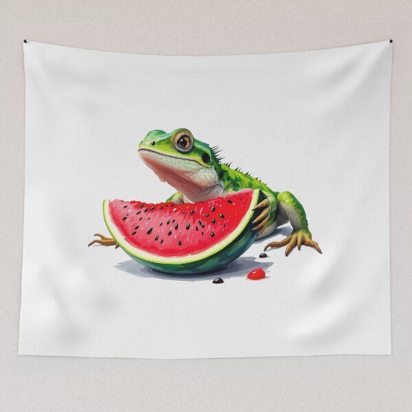 Item preview, A lizard eating watermelon designed and sold by DOG DESIGN.
