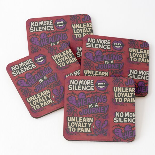 Item preview, Healing Is a Journey – Bold Trauma Recovery Collage for Survivors designed and sold by Quiet Power Co..