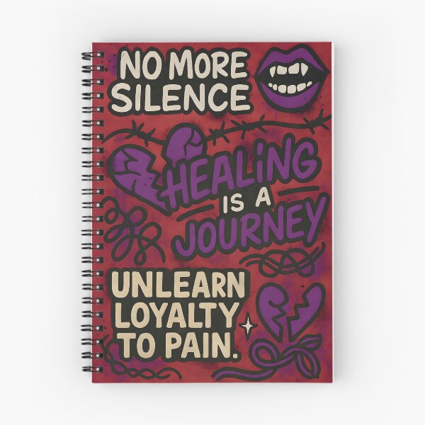 Item preview, Healing Is a Journey – Bold Trauma Recovery Collage for Survivors designed and sold by Quiet Power Co..