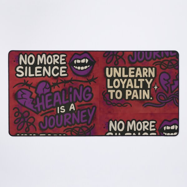Item preview, Healing Is a Journey – Bold Trauma Recovery Collage for Survivors designed and sold by Quiet Power Co..