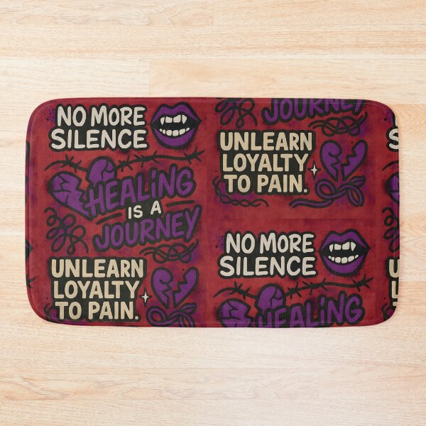 Item preview, Healing Is a Journey – Bold Trauma Recovery Collage for Survivors designed and sold by Quiet Power Co..