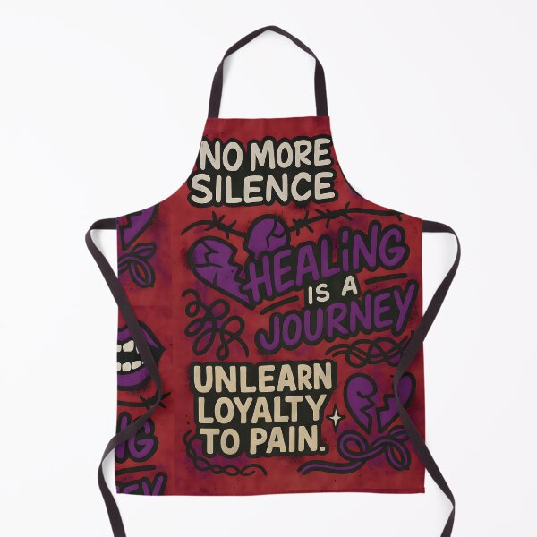 Item preview, Healing Is a Journey – Bold Trauma Recovery Collage for Survivors designed and sold by Quiet Power Co..