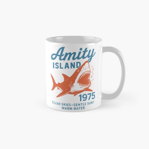 Item preview, Amity Island 1975 Shark Attack T-Shirt Retro Jaws-Inspired Beach Horror designed and sold by w1ckerman.