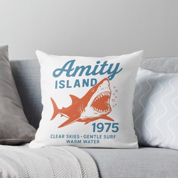 Item preview, Amity Island 1975 Shark Attack T-Shirt Retro Jaws-Inspired Beach Horror designed and sold by w1ckerman.
