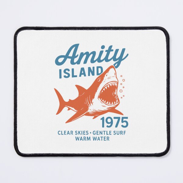 Item preview, Amity Island 1975 Shark Attack T-Shirt Retro Jaws-Inspired Beach Horror designed and sold by w1ckerman.