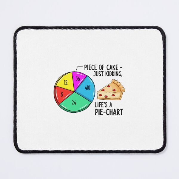 Item preview, Piece of cake, just kidding, life is a pie chart designed and sold by Golub-Bella.
