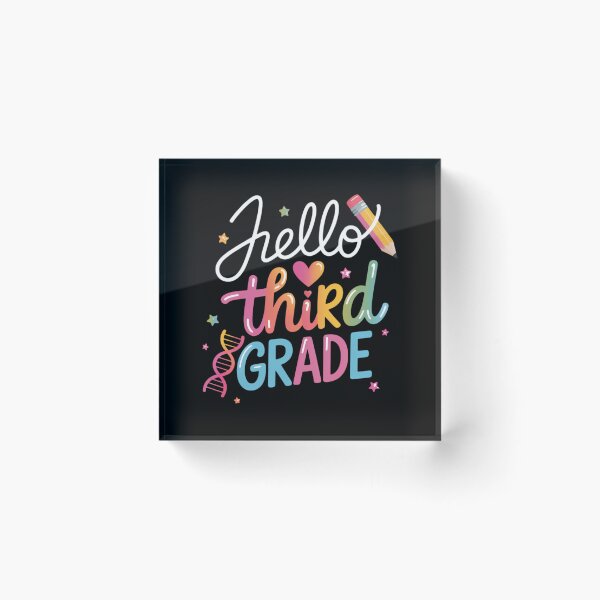 Item preview, Hello Third Grade Back To School designed and sold by brynatshop.