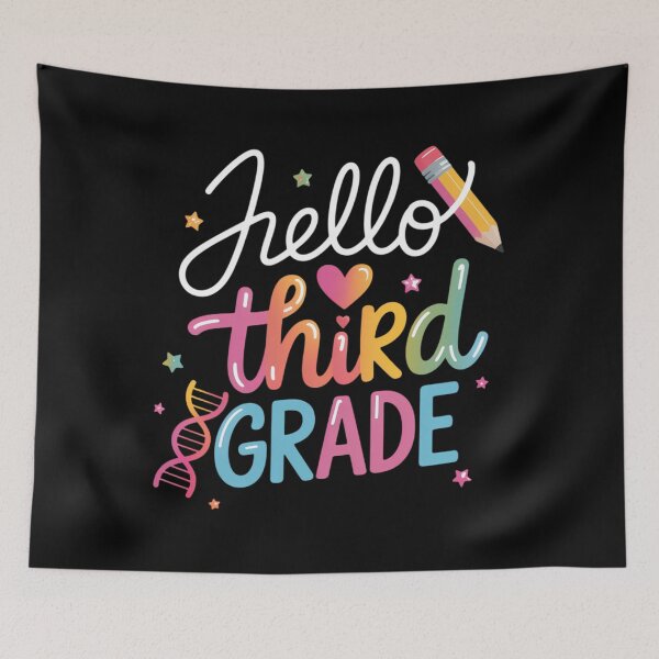 Item preview, Hello Third Grade Back To School designed and sold by brynatshop.