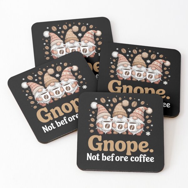 Item preview, Gnope Not Before Coffee Three Gnomes designed and sold by brynatshop.