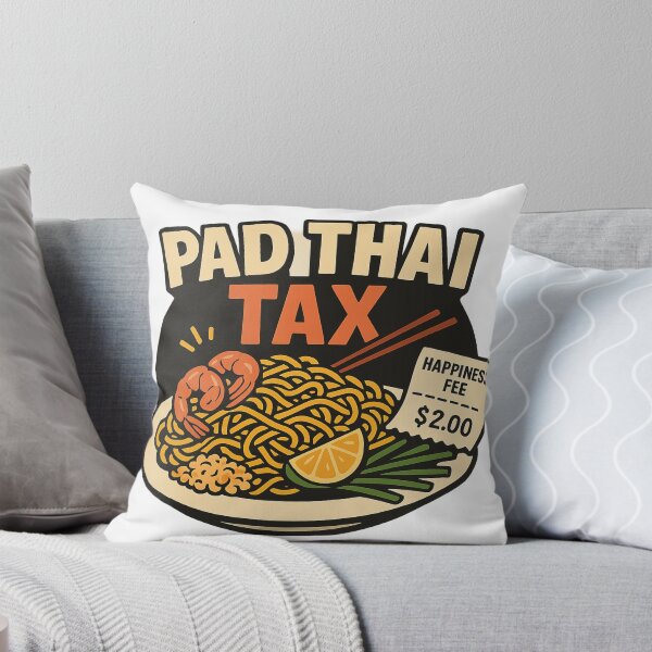 Artikelvorschau, Pad Thai Steuer Lustiges Thai Food Meme Design entworfen und verkauft von PunchMonkeyArt.