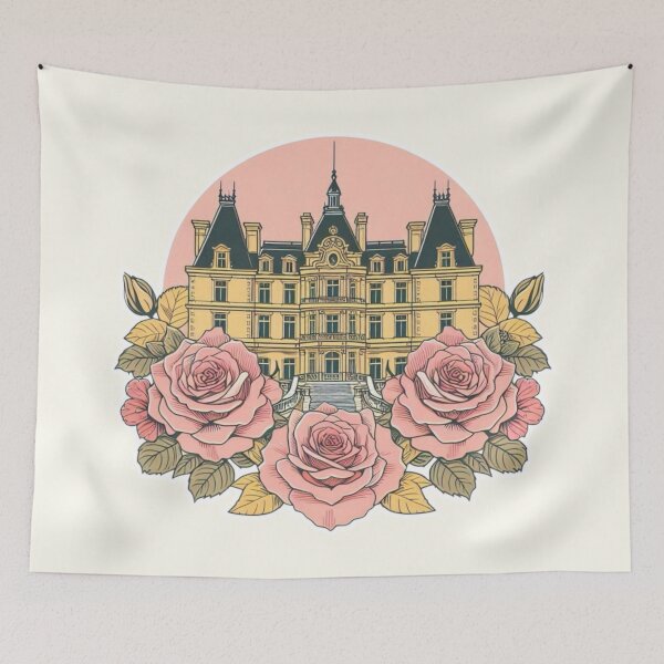 Item preview, Minimalist French Castle - Modern Chateaucore Aesthetic Wall Art designed and sold by Sugar Wisdom .