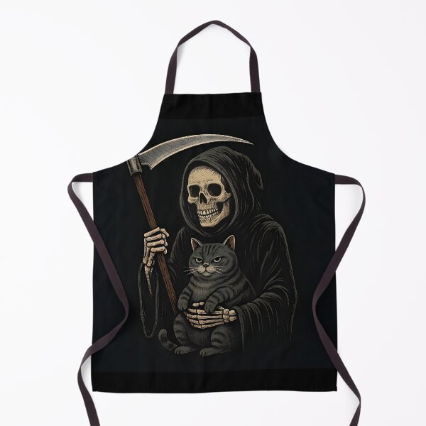 Item preview, Grim Reaper with Sassy Cat Companion designed and sold by Amr Siam.
