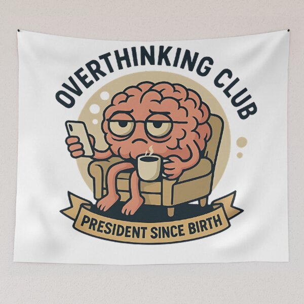 Item preview, Overthinking Club – President Since Birth | Relatable Brain Design designed and sold by Vulivoje6969.