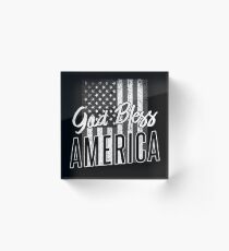 Bloque acrílico God Bless America Patriotic el 4 de julio