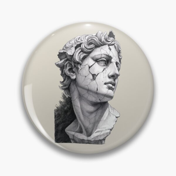 Item preview, Cracked Ancient Statue Art designed and sold by NickTaroDesign.