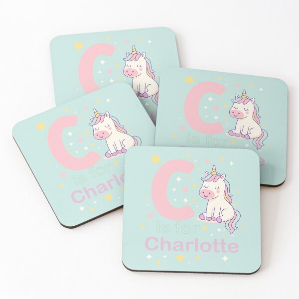 Item preview, C is for Charlotte | Cute Unicorn Alphabet Poster for Kids designed and sold by FilizDesigner.