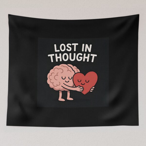 Item preview, Lost in Thought – Brain Meets Heart designed and sold by Amr Siam.