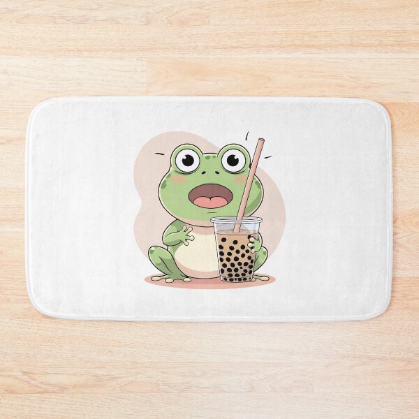 Item preview, Screaming Internally Frog – Boba Tea Anxiety Meme Sticker designed and sold by Kajiart.