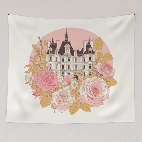 Item preview, Minimalist French Castle - Modern Chateaucore Aesthetic Wall Art designed and sold by Sugar Wisdom .