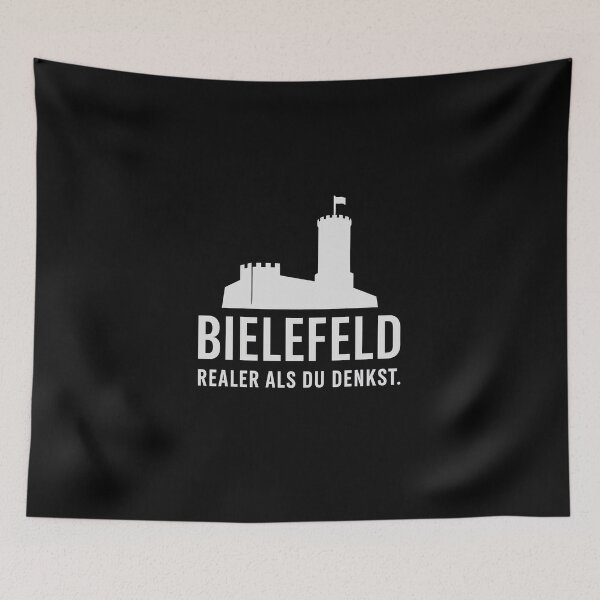Item preview, Bielefeld Statement Shirt – Minimal design in white for dark looks designed and sold by Domci.