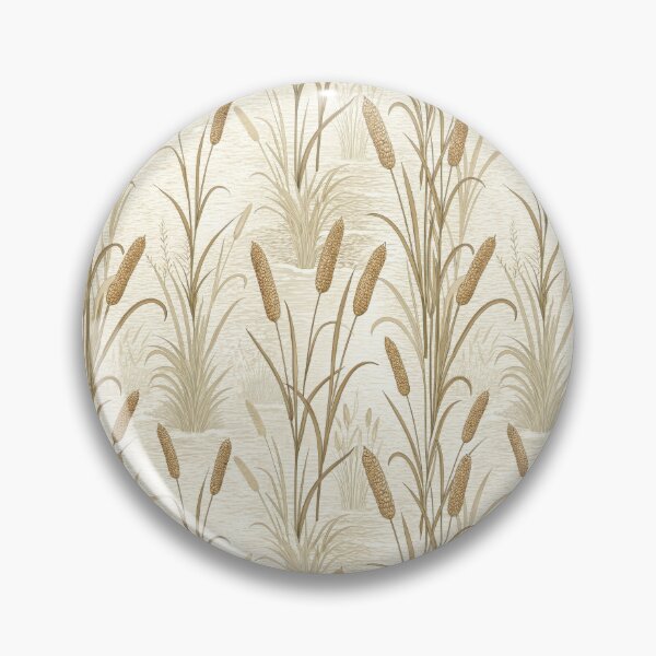 Item preview, Neutral Tone Cattail Reed Seamless Botanical Pattern. designed and sold by RGShirtWorks.