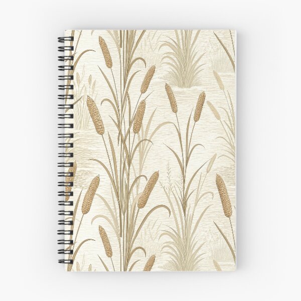 Item preview, Neutral Tone Cattail Reed Seamless Botanical Pattern. designed and sold by ML-Media.