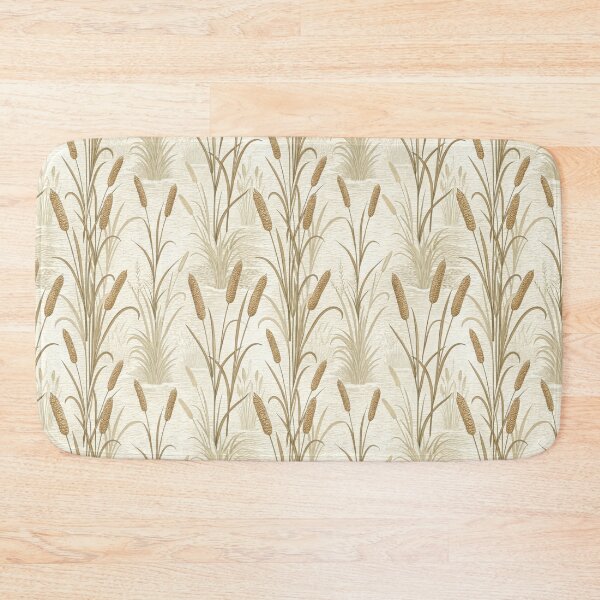 Item preview, Neutral Tone Cattail Reed Seamless Botanical Pattern. designed and sold by RGShirtWorks.
