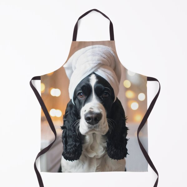 Item preview, Cocker Spaniel Dog with Towel on Head After Shower – Relaxed & Cute Pet Design 2 designed and sold by lugillustration.