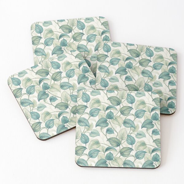 Item preview, Elegant Seamless Botanical Pattern with Teal and Green Leaves. designed and sold by RGShirtWorks.