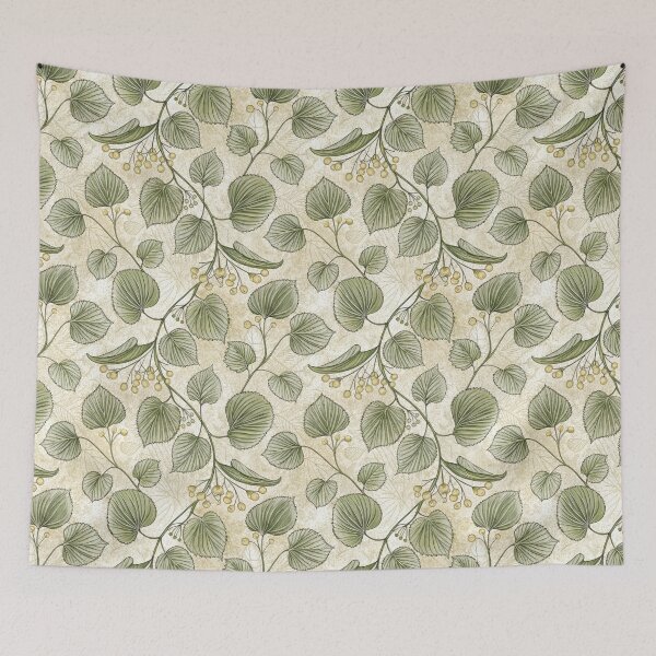 Item preview, Vintage Botanical Seamless Pattern with Linden Tree Leaves and Berries. designed and sold by RGShirtWorks.