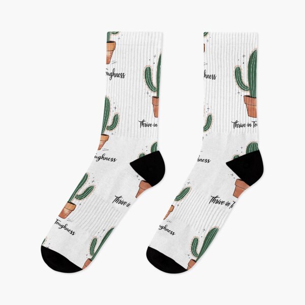 Item preview, Motivational Cactus Plant - Thrive in Toughness designed and sold by lugillustration.