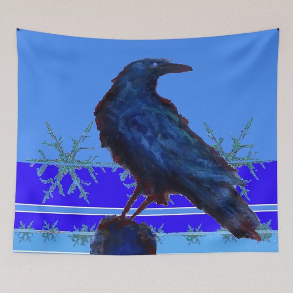 Item preview,  BLUE CROW WINTER SNOWFLAKE ART  designed and sold by sharlesart.