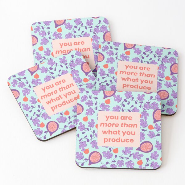 Item preview, You Are More Than What You Produce – Fig Pattern Affirmation Print designed and sold by My Valid Vibes.