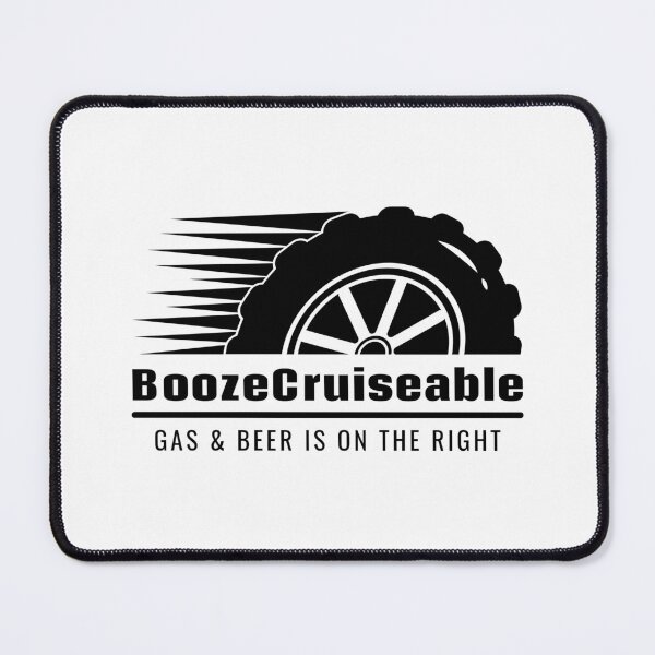 Item preview, BoozeCruiseable "Burnin' Rubba"" Gas & Beer Is On The Right T-Shirt! designed and sold by BoozeCruiseable.